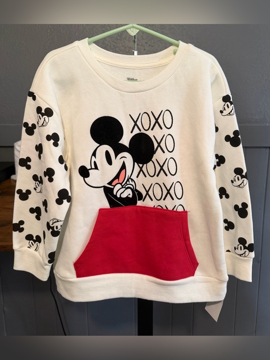 Disney Other - Disney White Sweatshirt with Black Mickey Print